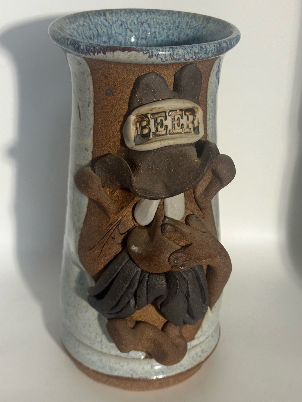 Mahon pottery 3d face beer mug